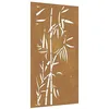 Image de vidaXL Wanddecoratie tuin bamboe-ontwerp 105x55 cm cortenstaal