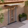 Image de vidaXL Auvent de porte Noir et transparent 239x90 cm Polycarbonate