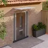 Image de vidaXL Auvent de porte Gris et transparent 152,5x90 cm Polycarbonate