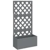 Image de vidaXL Jardinière en treillis Gris 65x33x135 cm WPC, jardinière, bac à fleurs, pot de jardin, lit surélevé, pot de fleurs, support de jardinière