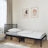 Image de vidaXL Cadre de lit métal sans matelas avec tête de lit noir 107x203cm