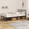 Image de vidaXL Cadre de lit métal sans matelas avec tête de lit noir 120x190cm