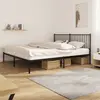 Image de vidaXL Cadre de lit métal sans matelas avec tête de lit noir 183x213cm