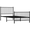 Image de vidaXL Bedframe met hoofd- en voeteneinde metaal zwart 90x200 cm