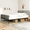 Image de vidaXL Cadre de lit métal sans matelas avec pied de lit noir 193x203cm