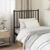 Image de vidaXL Tête de lit de remplacement métal noir 75 cm
