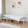 Image de vidaXL Cadre de lit métal sans matelas blanc 90x200 cm