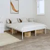 Image de vidaXL Cadre de lit métal sans matelas blanc 160x200 cm
