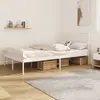Image de vidaXL Cadre de lit métal sans matelas et tête de lit blanc 120x190 cm