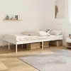 Image de vidaXL Cadre de lit métal sans matelas et tête de lit blanc 120x200 cm