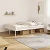Image de vidaXL Cadre de lit métal sans matelas et tête de lit blanc 135x190 cm