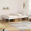 Image de vidaXL Cadre de lit métal sans matelas et tête de lit blanc 160x200 cm