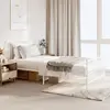 Image de vidaXL Cadre de lit métal sans matelas et pied de lit blanc 100x200 cm