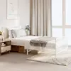 Image de vidaXL Cadre de lit métal sans matelas et pied de lit blanc 107x203 cm
