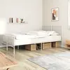 Image de vidaXL Cadre de lit métal sans matelas et pied de lit blanc 160x200 cm