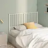 Image de vidaXL Tête de lit de remplacement métal blanc 120 cm