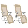 Image de vidaXL Chaises de camping pliantes et repose-pied lot de 2 textilène
