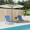 Image de vidaXL Chaises plage pliantes lot de 2 textilène acier enduit poudre