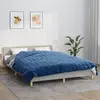 Image de vidaXL Couverture lestée Bleu 200x220 cm 9 kg Tissu
