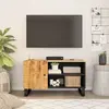 Image de vidaXL Meuble TV 80x33x46 cm bois de manguier et d'ingénierie