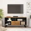Image de vidaXL Meuble TV 100x33x46 cm bois de manguier et d'ingénierie