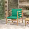 Image de vidaXL Canapé de jardin avec coussins vert bambou