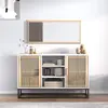 Image de vidaXL Buffet blanc 105x30x65 cm bois d'ingénierie