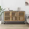 Image de vidaXL Buffet noir 105x30x65 cm bois d'ingénierie