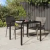 Image de vidaXL Table de Jardin Marron 90 x 90 x 75 cm polyrotin