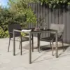Image de vidaXL Table de Jardin Gris 90 x 90 x 75 cm polyrotin