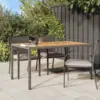 Image de vidaXL Table de Jardin Gris 150 x 90 x 75 cm polyrotin