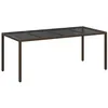 Image de vidaXL Table de Jardin Marron 190 x 90 x 75 cm polyrotin, Table d'extérieur, style moderne, mobilier de jardin résistant, salle à manger contemporaine, patio en rotin, terrasse chic