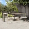 Image de vidaXL Table de Jardin Beige 190 x 90 x 75 cm polyrotin