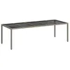 Image de vidaXL Table de Jardin Gris 250 x 100 x 75 cm polyrotin, Table de jardin tendance, meuble en rotin synthétique, grand ensemble moderne, résistant aux intempéries