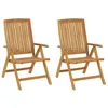 Image de vidaXL Chaises de jardin inclinables lot de 2 bois massif de teck