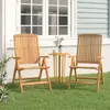 Image de vidaXL Chaises de jardin inclinables lot de 2 bois massif de teck