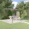 Image de vidaXL Belvédère beige 4x4 m 180 g/m² tissu et acier