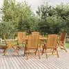 Image de vidaXL Chaises de jardin inclinables lot de 6 bois massif de teck