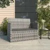 Image de vidaXL Banc de jardin avec coussins Gris 105 cm Résine tressée