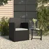 Image de vidaXL Fauteuil de jardin avec coussin Noir Résine tressée