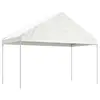 Image de vidaXL Belvédère avec toit blanc 4,08x2,23x3,22 m polyéthylène