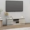 Image de vidaXL Meuble TV avec porte Gris béton 102x30x36 cm