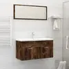 Image de vidaXL Ensemble de meubles de salle de bain 2 pcs Chêne fumé