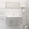 Image de vidaXL Ensemble de meubles de salle de bain 2 pcs Sonoma gris