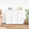 Image de vidaXL Buffet Blanc 91x29,5x75 cm Bois d'ingénierie