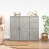 Image de vidaXL Buffet Gris béton 91x29,5x75 cm Bois d'ingénierie