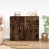 Image de vidaXL Buffet Chêne fumé 91x29,5x75 cm Bois d'ingénierie