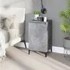 Image de vidaXL Table de chevet gris béton 40x35x70 cm bois d'ingénierie