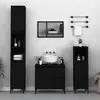 Image de vidaXL Armoire de salle de bain noir 30x30x190 cm bois d'ingénierie
