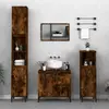 Image de vidaXL Armoire de bain chêne fumé 30x30x190 cm bois d'ingénierie